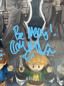 THE LORD OF THE RINGS 4 HOBBITS SIGNED FP Little People Battle At Weathertop JSA