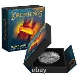 THE LORD OF THE RINGS Mount Doom 1oz Pure Silver Coin NZ Mint