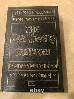 THE TWO TOWERS TOLKIEN Lord of the Rings Easton Press Leather Bound with Map