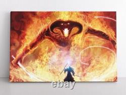 The Balrog of Moria LOTR Framed Canvas Wall Art Print Lord Of The Rings Gift