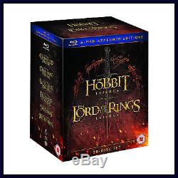 The Hobbit Trilogy & Lord Of The Rings Trilogy 6 Film Extended Bluray