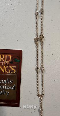 The Lord Of The Rings Noble Collection Crystal Necklace of Arwen Very Rare COA