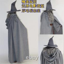 The Lord Of The Rings The Hobbit Gandalf Cosplay Costume Grey Cloak Full Set New