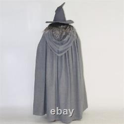 The Lord Of The Rings The Hobbit Gandalf Cosplay Costume Grey Cloak Full Set New