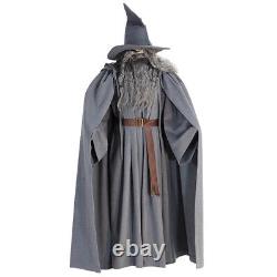 The Lord Of The Rings The Hobbit Gandalf Cosplay Costume Grey Cloak Full Set New