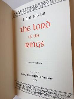 The Lord Of The Rings Tolkien HMCO 1974 Collectors Edition First Printing