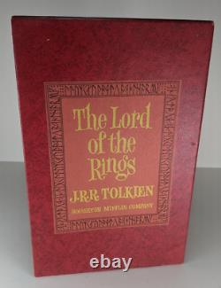 The Lord of the Rings 1965 Rare Red Box Set Houghton Mifflin Revised 2nd Edition