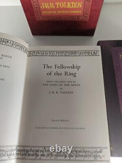 The Lord of the Rings 1965 Rare Red Box Set Houghton Mifflin Revised 2nd Edition