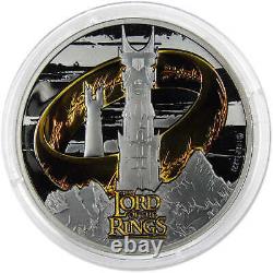 The Lord of the Rings 1 oz. 999 Silver $5 Coin 24K Gold Plating 2022 Samoa COA