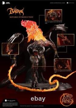 The Lord of the Rings Balrog Figure Statue 11 /w Articulation + Flaming Whip