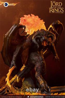 The Lord of the Rings Balrog Figure Statue 11 /w Articulation+Flaming Whip Gift