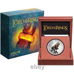 The Lord of the Rings Gollum 1 oz. 999 Fine Silver $2 Proof Coin 2022 Niue COA