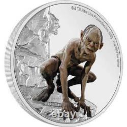 The Lord of the Rings Gollum Fine Silver Proof 2022 Niue COA SKUOPC22