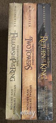The Lord of the Rings Long Box Extended Trilogy 4-Disc Each Factory Sealed DVD's