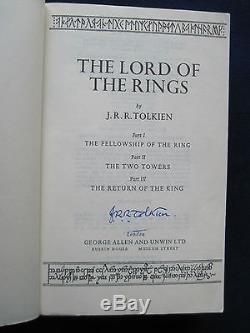The Lord of the Rings SIGNED by J. R. R. TOLKIEN Basis Peter Jackson Film Trilogy