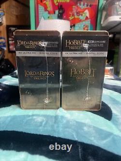 The Lord of the Rings & The Hobbit TRILOGY Steelbook Collection 4K UHD New SIP