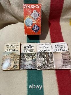 The Lord of the Rings & The Hobbit by J. R. R. Tolkien PB Red Box Set 1973 print
