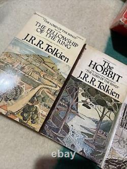 The Lord of the Rings & The Hobbit by J. R. R. Tolkien PB Red Box Set 1973 print
