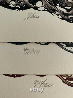 The Lord of the Rings Trilogy Aaron Horkey Regular Signed Set Mondo poster print