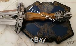 Thorin regal sword lord of the Rings fantasy with wallplaque
