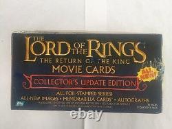Topps LOTR Lord of the Rings Return of the King Movie Cards Update Box Auto