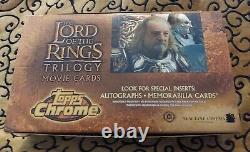 Topps Lord of Rings Trilogy Chrome Open Box with36 sealed Hobby card packsno auto