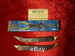 United Cutlery Fighting Knives Of Legolas Scabbards From Lord Of The Rings RARE