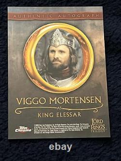 Viggo Mortensen King Elessar Lord of the Rings Topps Chrome Autograph Auto