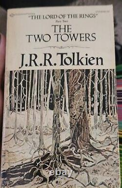 Vintage 1978 Gold Foil Box 4 Book Set JRR Tolkien Lord Of The Rings & Hobbit