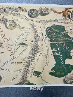 Vintage Hobbit Lord Of The Rings Bilbo's Journey There And Back Again 1971 Map