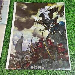 Vintage LORD OF THE RINGS, HOBBIT PRINTS, STEVE HICKMAN SET OF 4 New Old Stock
