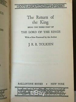 Vintage Set 5 Leather Bound Lord of the Rings Hobbit, Trilogy, Tolkien Reader