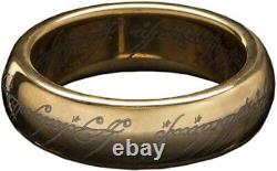 WETA Workshop Lord of The Rings The One RingT (Gold Plated Tungsten), Size 6