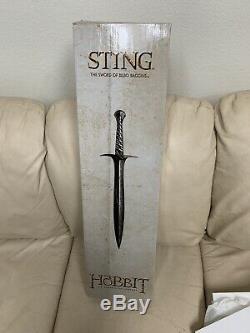 Weta LOTR The Lord of The Rings Bildo Baggins' STING Sword Richard Taylor SIGNED
