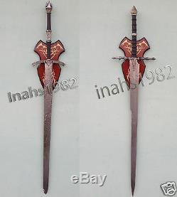 Witch King Sword + Ringwraith Swords from Lord of The Rings with Wall Plaque